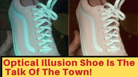 green and grey shoe or pink fake|white and pink shoes illusion.